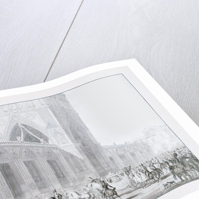 Arrival at Notre-Dame cathedral, Paris of Emperor Napoleon I and Empress Josephine for their coronation on 2 December, 1804 by Jean-Baptiste Isabey