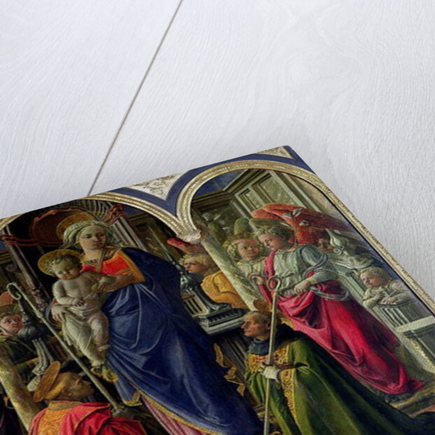 The Barbadori Altarpiece: Virgin and Child surrounded by Angels with St. Frediano and St. Augustine, 1437 by Fra Filippo Lippi