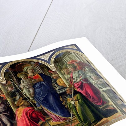 The Barbadori Altarpiece: Virgin and Child surrounded by Angels with St. Frediano and St. Augustine, 1437 by Fra Filippo Lippi