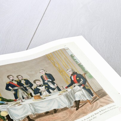 Dinner in Tilsit between Frederick William III of Prussia, Tsar Alexander I of Russia and Napoleon by French School