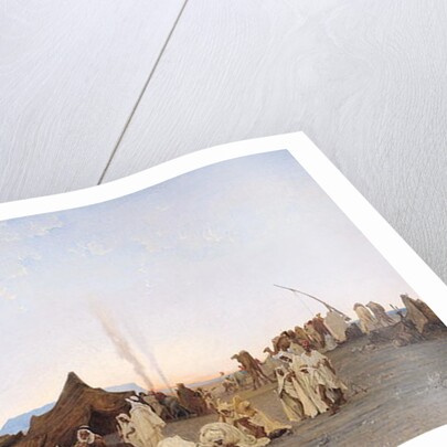 Evening Prayer in the Sahara, 1863 by Gustave Guillaumet