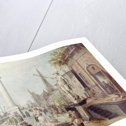 The Ancient Port of Antwerp by Sebastien (attr. to) Vrancx