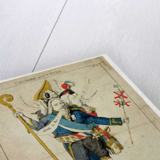 The Man with Six Heads, caricature of Charles Maurice de Talleyrand-Perigord, 1815 by French School