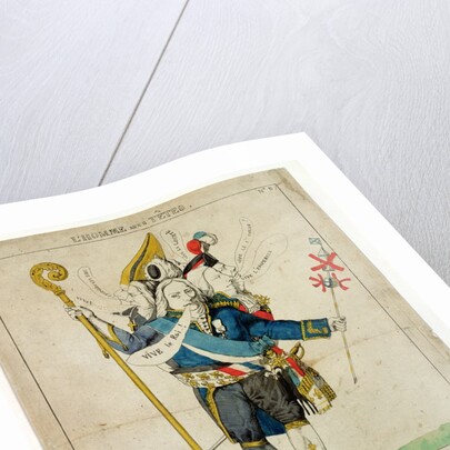 The Man with Six Heads, caricature of Charles Maurice de Talleyrand-Perigord, 1815 by French School