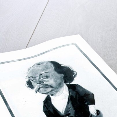 Caricature of Gustave Flaubert, 1867 by Eugene Giraud