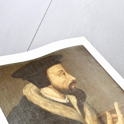 Portrait of John Calvin French theologian and reformer by Swiss School