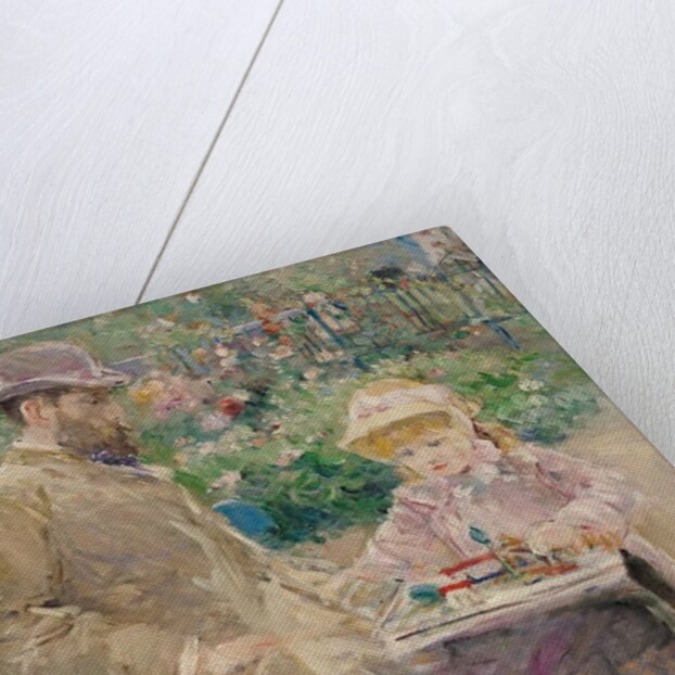 Eugene Manet with his daughter at Bougival, c.1881 by Berthe Morisot