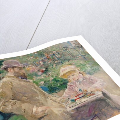 Eugene Manet with his daughter at Bougival, c.1881 by Berthe Morisot
