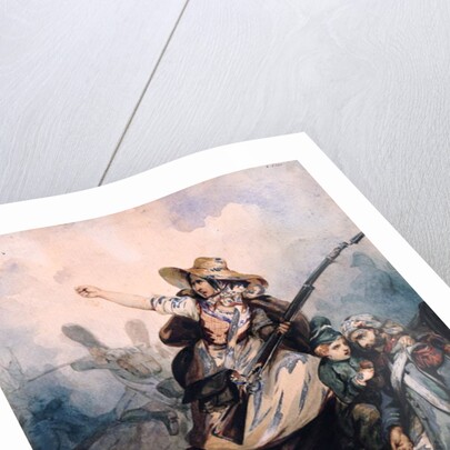 A Barricade in 1830, 1834 by P. Manguin