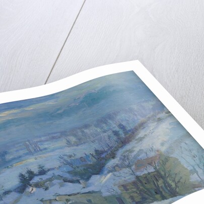 The Village of Herblay under snow, 1895 by Albert-Charles Lebourg