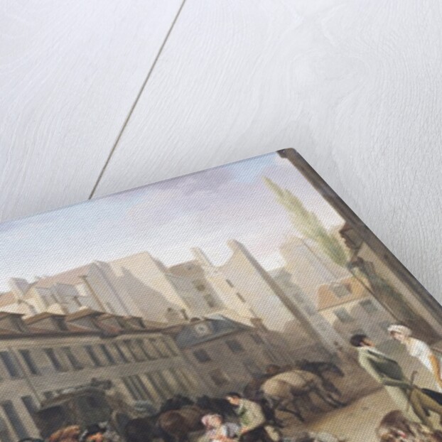 The Arrival of a Stagecoach at the Terminus, rue Notre-Dame-des-Victoires, Paris, 1803 by Louis Leopold Boilly