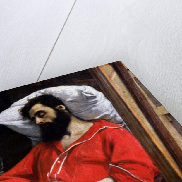 The Convalescent, or The Wounded Man, detail cut by the artist from 'The Visit to the Convalescent', c.1860 by Charles Emile Auguste Carolus-Duran