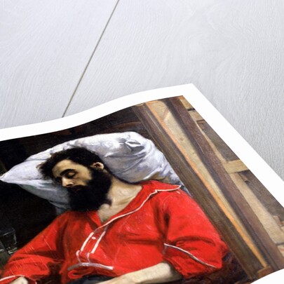 The Convalescent, or The Wounded Man, detail cut by the artist from 'The Visit to the Convalescent', c.1860 by Charles Emile Auguste Carolus-Duran