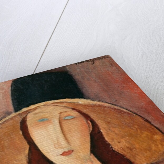 Portrait of Jeanne Hebuterne in a large hat, c.1918-19 by Amedeo Modigliani