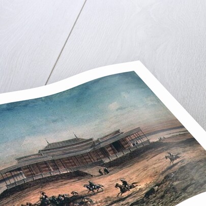 The Empress Eugenie travelling to the Inauguration of the Suez Canal in 1869, from a souvenir album, 1869 by Edouard Riou