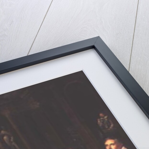 The Corps de Ville praying before an altarpiece of the Nativity, 1614 by French School