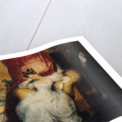 Seated young women, 1827 by Eugene Deveria