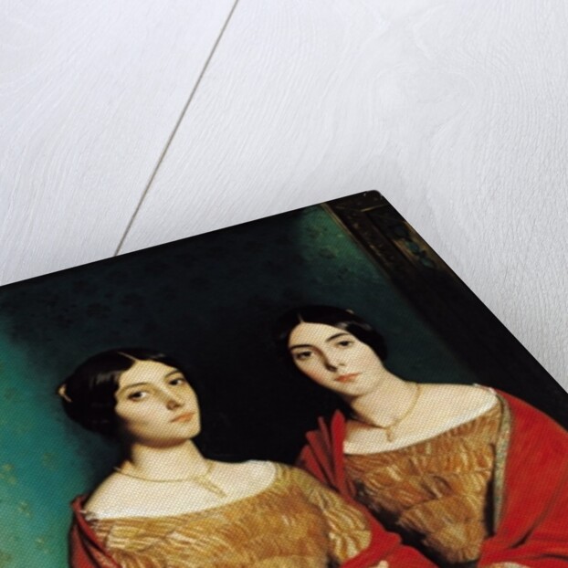 The Two Sisters, or Mesdemoiselles Chasseriau: Marie-Antoinette-Adele and Genevieve sisters of the artist, 1843 by Theodore Chasseriau