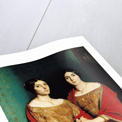 The Two Sisters, or Mesdemoiselles Chasseriau: Marie-Antoinette-Adele and Genevieve sisters of the artist, 1843 by Theodore Chasseriau