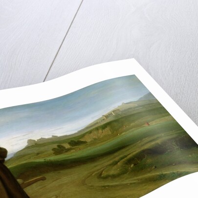 St. Francis of Assisi, while being carried to his final resting place at Saint-Marie-des-Anges, blesses the town of Assisi in 1226, 1853 by Francois Leon Benouville