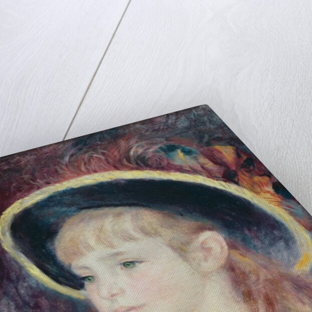 Young girl with a blue hat: portrait of Jeanne Henriot, 1881 by Pierre Auguste Renoir