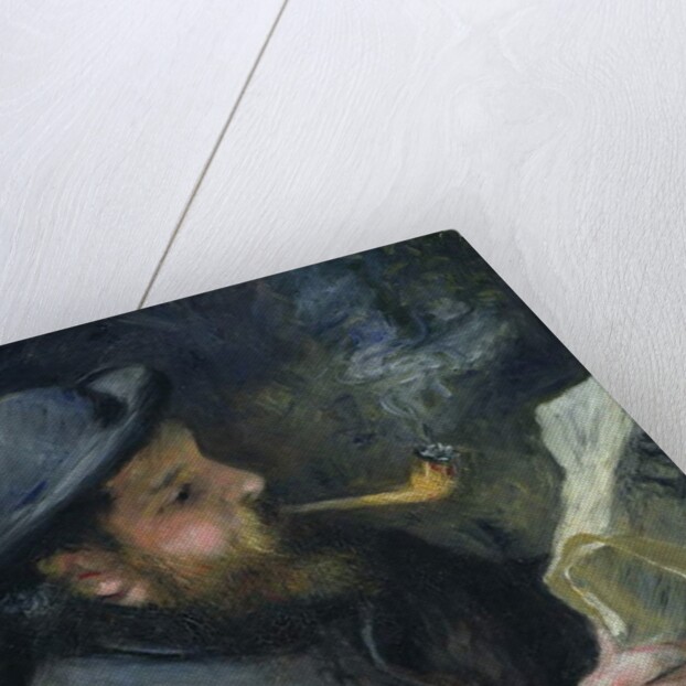 Claude Monet reading a newspaper, 1872 by Pierre Auguste Renoir