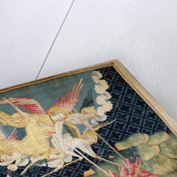 St. Michael and his angels fighting the dragon, no.36 from 'The Apocalypse of Angers', 1373-87 by Nicolas Bataille