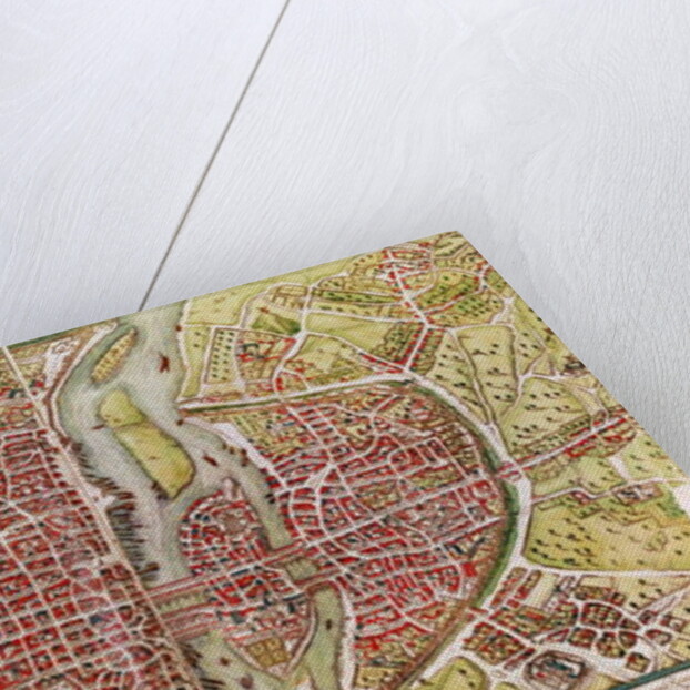 Map of Paris from 'Civitates orbis terrarrum' by Georg Braun and Franz Hogenbergh, French, 1572-1617 by Georg and Hogenberg Franz Braun