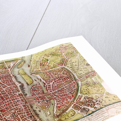Map of Paris from 'Civitates orbis terrarrum' by Georg Braun and Franz Hogenbergh, French, 1572-1617 by Georg and Hogenberg Franz Braun