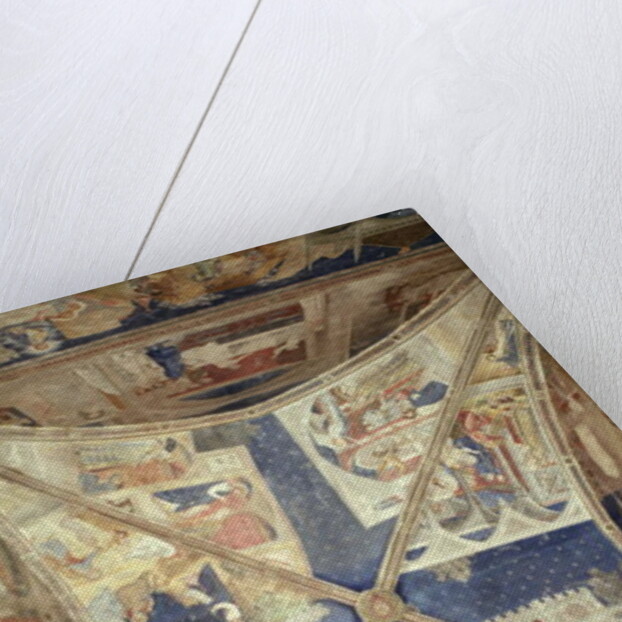 View of the ceiling of the chapel of the Tinel with scenes from the life of St. Martial, 1344-45 by Matteo di Giovanetto da Viterbo