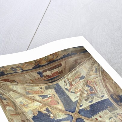 View of the ceiling of the chapel of the Tinel with scenes from the life of St. Martial, 1344-45 by Matteo di Giovanetto da Viterbo