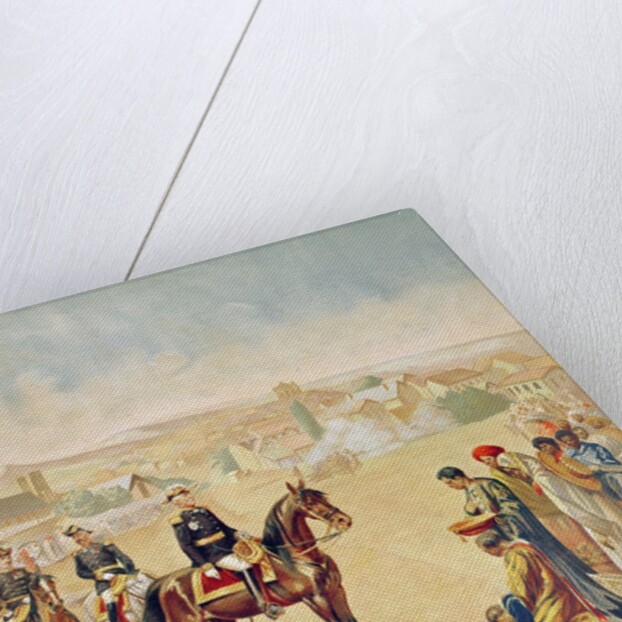 General Jacques Achille Duchesne entering Tananarive, Madagascar, 1st October 1895 by French School