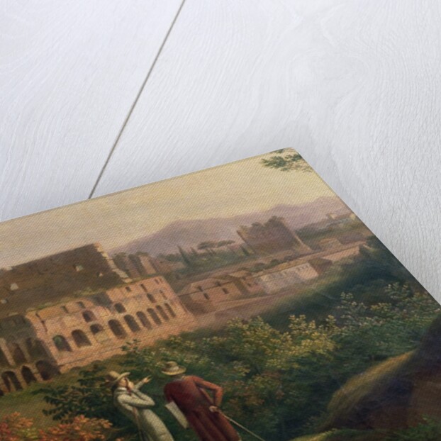 Johann Wolfgang von Goethe visiting the Colosseum in Rome, c.1790 by Jacob-Philippe Hackert