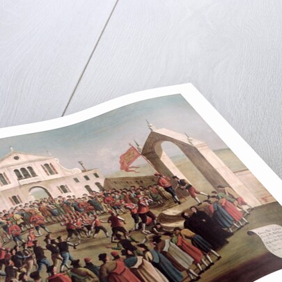 Game of Football at Sant'Alvise, Venice by Gabriele Bella