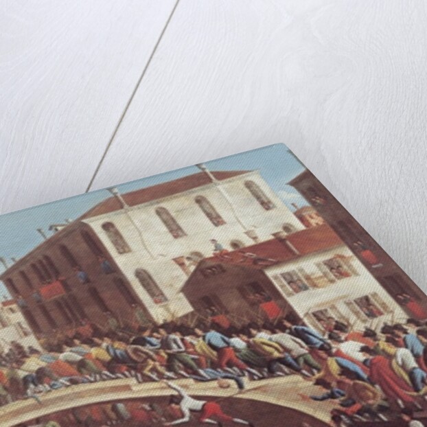Battle with Sticks on the Ponte Santa Fosca, Venice by Gabriele Bella