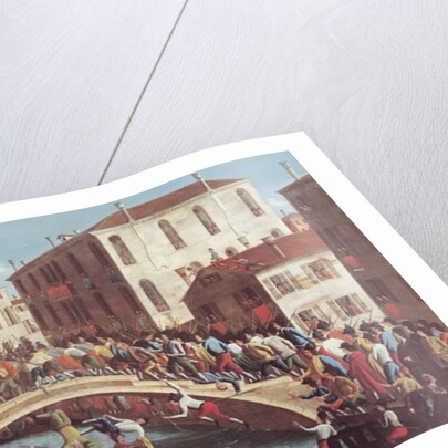 Battle with Sticks on the Ponte Santa Fosca, Venice by Gabriele Bella