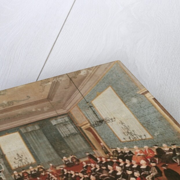 Concert given by the girls of the hospital music societies in the Procuratie, Venice, 18th century by Gabriele Bella