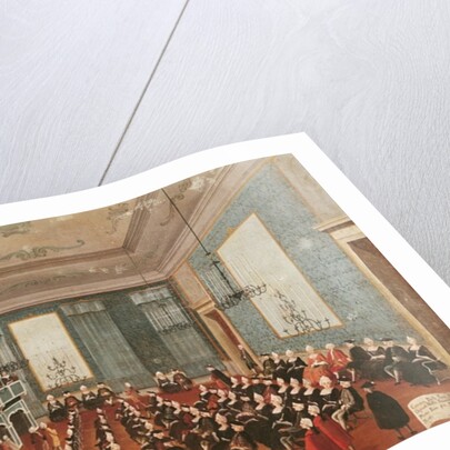 Concert given by the girls of the hospital music societies in the Procuratie, Venice, 18th century by Gabriele Bella