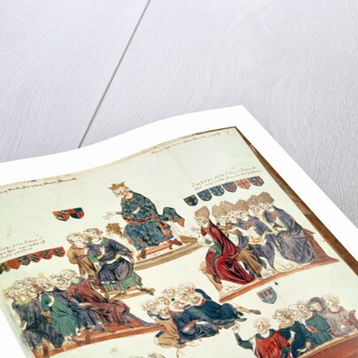 Ms 1796 f.7 The Trial of Robert d'Artois, Count of Beaumont, presided over by Philippe VI in 1331 by Nicolas Claude Fabri de Peiresc