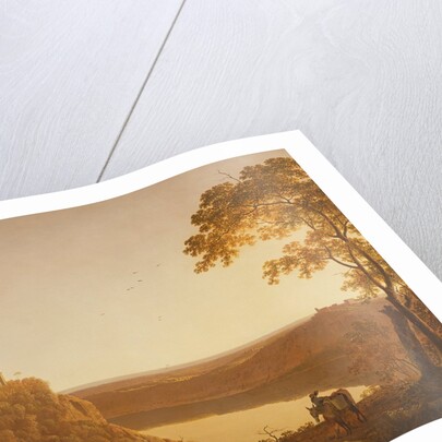 Lake Nemi at Sunset, c.1790 by Joseph Wright of Derby