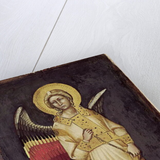 An Angel with a Demon on a Chain by Ridolfo di Arpo Guariento