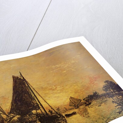 In Holland, Boats near a Windmill, 1868 by Johan-Barthold Jongkind