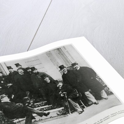 Group in the garden of Edmond Huot de Goncourt, c.1890 by French Photographer