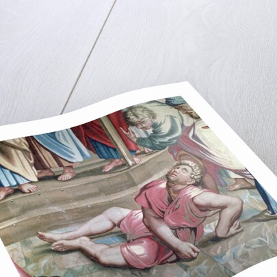 Tapestry depicting the Acts of the Apostles, the Death of Ananias by Raphael (1483-1520) (after)