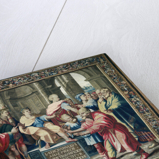 Tapestry depicting the Acts of the Apostles. The Blinding of Elymas by Raphael (1483-1520) (after)