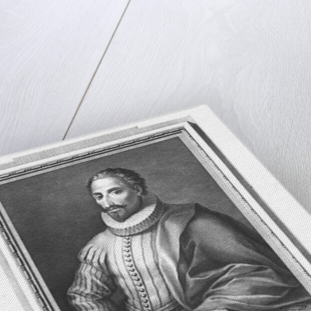 Portrait of Miguel de Cervantes Saavedra engraved by Fernando Selma by Gregorio (after) Ferro