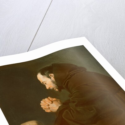 Saint Francis in Prayer by Diego Rodriguez de Silva y Velazquez