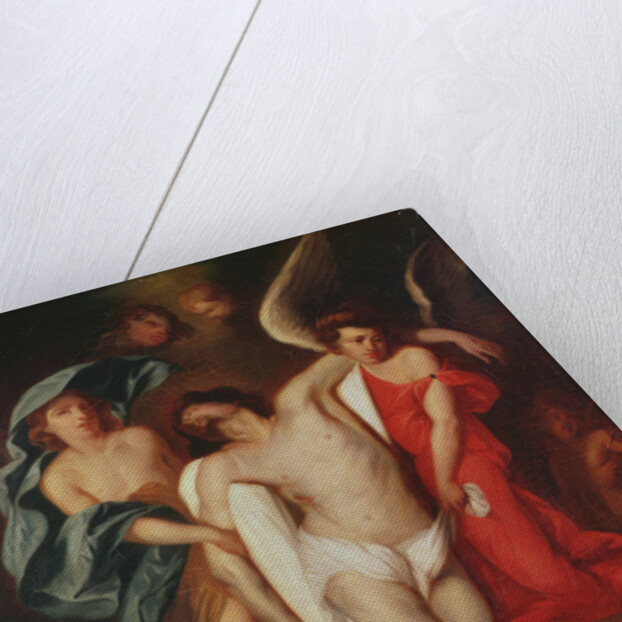 The Body of Christ carried by Angels by Eugene (1798-1863) (attr. to) Delacroix