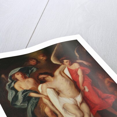 The Body of Christ carried by Angels by Eugene (1798-1863) (attr. to) Delacroix