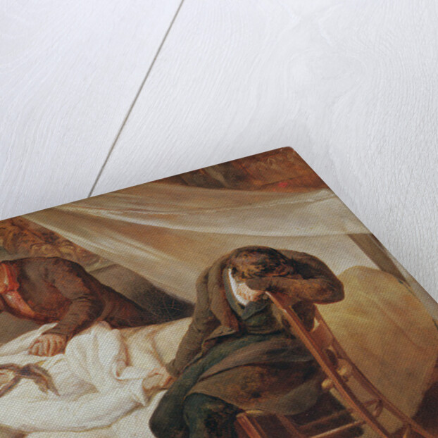 The Death of Theodore Géricault, with his friends Colonel Bro de Comeres and the painter Pierre-Joseph Dedreux-Dorcy, 1824 by Ary Scheffer